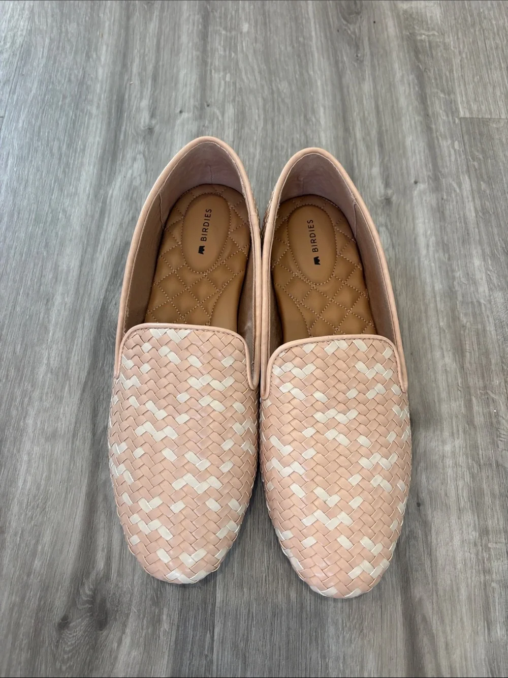 Birdies Pink Woven Loafers